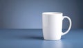 Minimalist Mug of Coffee on Blue to Gray Gradient Background Royalty Free Stock Photo
