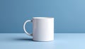 Minimalist Mug of Coffee on Blue to Gray Gradient Background Royalty Free Stock Photo