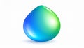 generated using AI.A smooth, teardrop-shaped object with a gradient transition from green at the top to blue at the bottom Royalty Free Stock Photo