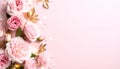 Soft blush pink background with muted gold accents Royalty Free Stock Photo
