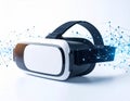 VR Headset with Network Overlay Royalty Free Stock Photo