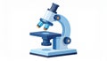 generated using AI.Stylized illustration of a light microscope. Royalty Free Stock Photo