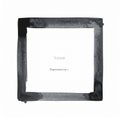 Hand-painted black watercolor square frame isolated on white background Royalty Free Stock Photo