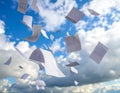 Documents in the Sky: Freedom and Information Royalty Free Stock Photo