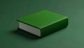 Miniature book on matte moss green background symbolizing knowledge Royalty Free Stock Photo