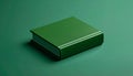 Miniature book on matte moss green background symbolizing knowledge Royalty Free Stock Photo