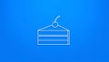 generated using AI.Line drawing of a slice of cake on a blue background. Royalty Free Stock Photo