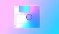 Retro Floppy Disk in Pastel Colors Royalty Free Stock Photo