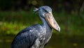 The shoebill Balaeniceps rex, also known as the whalebill, whale-headed stork Royalty Free Stock Photo