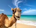 Just a camel enjoying a hot Summers day-Happy Camel Royalty Free Stock Photo