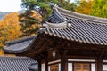 exterior of the traditional Korean building at the Buddhist temple Royalty Free Stock Photo