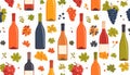 Autumn Wine Harvest Seamless Pattern Royalty Free Stock Photo