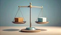 Generated image.A stylized illustration of a balance scale. Royalty Free Stock Photo