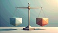Generated image.A stylized illustration of a balance scale. Royalty Free Stock Photo