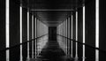 Generated imageA monochromatic corridor Royalty Free Stock Photo