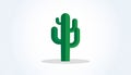 Stylized Green Cactus Illustration Royalty Free Stock Photo