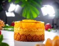 Delicious Pineapple Cake Dessert Royalty Free Stock Photo