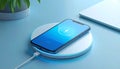 Wireless Charging Pad with Smartphone Royalty Free Stock Photo
