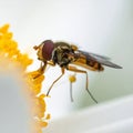 a fly sits on a flower Royalty Free Stock Photo