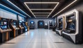 Futuristic Arcade Room Interior Royalty Free Stock Photo