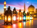 Colorful Ramadan Lanterns, Ramadan Month Background Photo Royalty Free Stock Photo