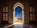 The concept of Ramadan - Ramadan Kareem. The crescent moon in the sky Royalty Free Stock Photo