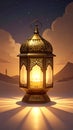 Ramadan Kareem vector illustration of a lantern Fanus. Royalty Free Stock Photo