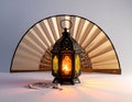 Ramadan Kareem vector illustration of a lantern Fanus. Royalty Free Stock Photo