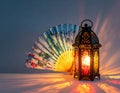 Ramadan Kareem vector illustration of a lantern Fanus. Royalty Free Stock Photo