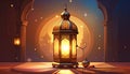 Ramadan Kareem vector illustration of a lantern Fanus. Royalty Free Stock Photo