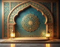 Ramadan Kareem Islamic Background with Arabic Pattern and Decorative Ornaments Royalty Free Stock Photo