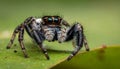Jumping spider the best shots Royalty Free Stock Photo