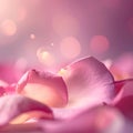 Soft Pink Rose Petals with Bokeh Background Royalty Free Stock Photo