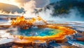 Geothermal Pools with Crystal Formations Royalty Free Stock Photo