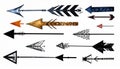 Mixed Media Tribal Arrow Collection. Royalty Free Stock Photo