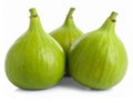 Fresh ripe green figs isolated on white Royalty Free Stock Photo