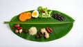 The composition highlights fresh ingredients often used in tropical and Indian cuisine Royalty Free Stock Photo