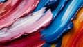 Fluid Abstract Brush Stroke Pattern, Bold Painterly Multicolor Texture Royalty Free Stock Photo