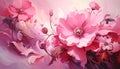 Generated image.Delicate Pink Flowers Artwork. Royalty Free Stock Photo