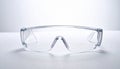 Clear protective eyewear for safety in lab or workshop environmentsÂ  Royalty Free Stock Photo
