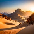 Desert wonders from Dunes to Black Desert , white Desert , Cristal mountain Royalty Free Stock Photo