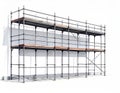 Metal Scaffolding Structure on White Background Royalty Free Stock Photo