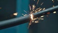 Electrical Arc and Sparks on Damaged Cable Royalty Free Stock Photo