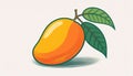 Stylized Mango Illustration Royalty Free Stock Photo