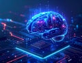 Artificial Intelligence Brain Circuit Royalty Free Stock Photo