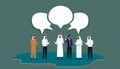 Arab Men with Speech Bubbles Royalty Free Stock Photo