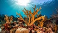 Elkhorn coral (Acropora palmata) is considered to be one of the most important reef Royalty Free Stock Photo