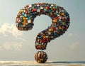 Question Mark Made of Vintage Objects Royalty Free Stock Photo