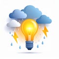 Bright Idea in a Storm Royalty Free Stock Photo