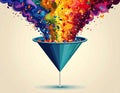 Creative Color Burst Funnel Royalty Free Stock Photo